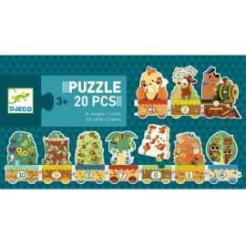 PUZZLE CONTAR ANIMALES DJECO