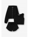 PACK BERMUDA, TOP Y CHAQUETA LYNX NEGRO DE TIFFOSI
