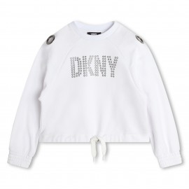 SUDADERA NIÑA DKNY BLANCA TACHUELAS