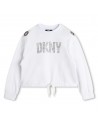 SUDADERA NIÑA DKNY BLANCA TACHUELAS