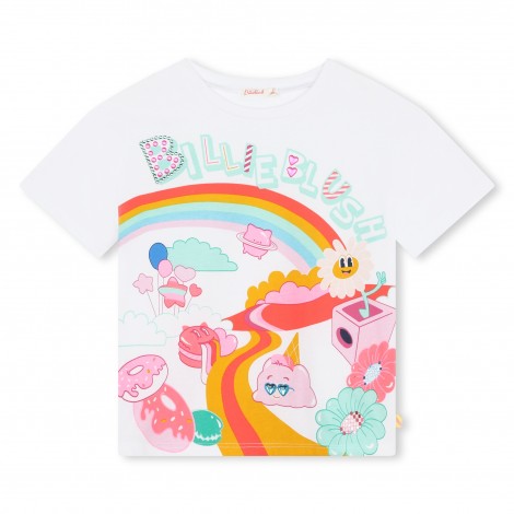 CAMISETA NIÑA ARCO IRIS Y FLORES DE BILLIEBLUSH