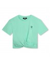 CAMISETA NIÑA TURQUESA DKNY