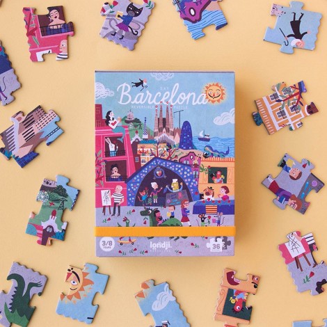 Night and day in Barcelona puzzle