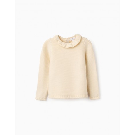 JERSEY DE PUNTO CON CUELLO DE VOLANTE