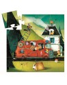 PUZZLE SILUETA CAMIÓN DE BOMBEROS